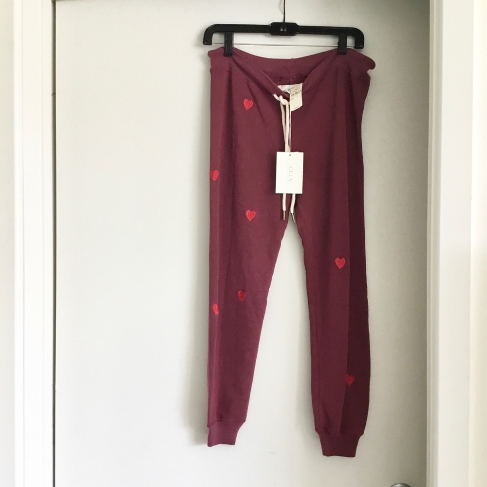 ⚡️HostPick NWT TheGreat Sweatpants w/♥️Embroidery